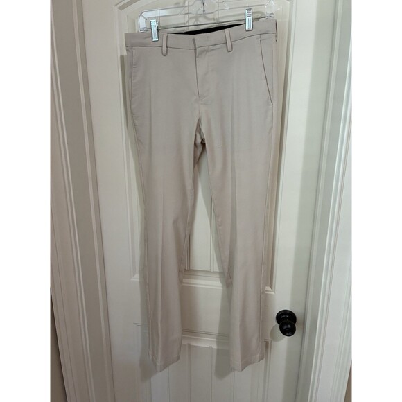 Kenneth Cole Awareness Essentials Men's Performance Dress Pant Slim 30x31 Beige - Picture 1 of 2